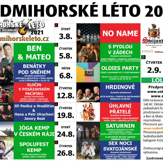 Nejrozsáhlejší kulturní akce v Českém ráji – Sedmihorské léto 2021 – program